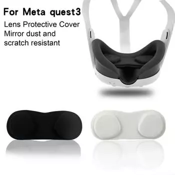 Защитный чехол для объектива VR, пылезащитный чехол, устойчивый к царапинам, легко чистящийся чехол для объектива из ткани спандекс для Quest 3/2/1 чёрный
