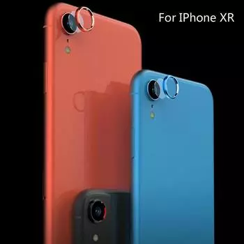 Защитный чехол для объектива задней камеры IPhone XR с кольцом For IPhone XR чёрный
