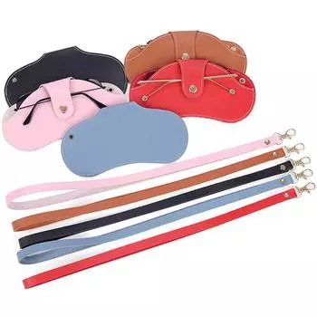 Защитный чехол для очков из искусственной кожи с пряжкой для очков Storege Case Female Black-Style B