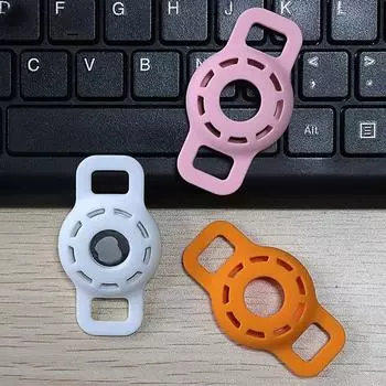 Защитный чехол для ошейника для собак и кошек для Apple Airtag Finder, петля для ошейника для собак и кошек, совместимая с Apple Airtags, аксессуары для домашних животных белый