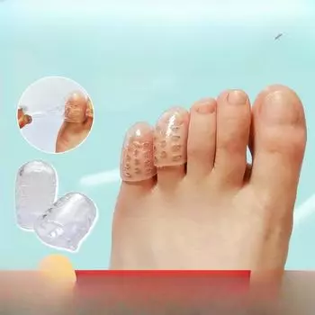 Защитный чехол для пальцев Дышащий силикон. Защита пальцев. Разделительная защита ног. Обувь устойчива к износу, поту, прозрачна и водонепроницаема.