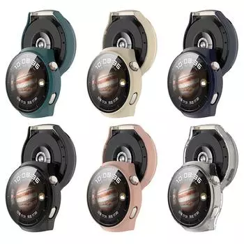 Защитный чехол для ПК-часов с закаленным стеклом и полной рамкой, защита от падения и пыли для умных часов Huawei Watch 4 Pro зелёный