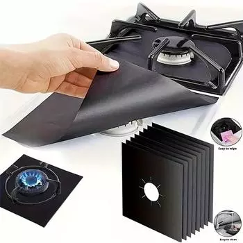 Защитный чехол для плиты, защитный чехол для газовой плиты, защитный чехол для газовой плиты, защитный чехол для газовой плиты, кухонные принадлежности, коврик для плиты чёрный