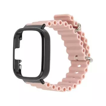 Защитный чехол для ремешка для часов 2 в 1, силиконовый регулируемый сменный ремешок для Redmi Watch 3 коричневый