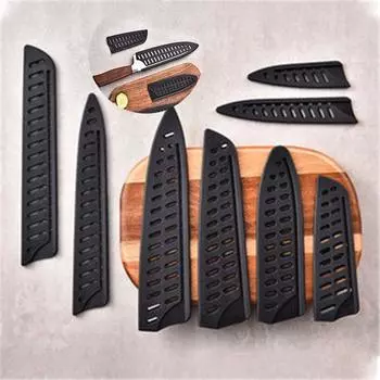 Защитный чехол для режущего лезвия Ножны Износостойкий пластиковый рукав для ножа Защитная крышка для кромки Защитная оболочка 98*23mm чёрный