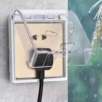 защитный чехол для розетки выключателя света, защита безопасности дома, пыле- и водонепроницаемые функции, водонепроницаемый уличный носок