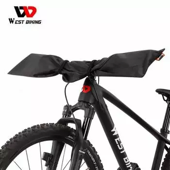 Защитный чехол для руля велосипеда WEST BIKING, водостойкий пылезащитный чехол для обслуживания дорожного велосипеда, уличный велосипед чёрный