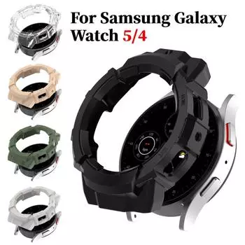 Защитный чехол для Samsung Galaxy Watch 5 4, чехол 40 мм, 44 мм, протектор Galaxy Watch 4 40mm красный
