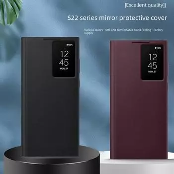 Защитный чехол для Samsung серии S22 Smart Window с функцией Flip-Free Sleep и чехол для мобильного телефона Samsung S22Ultra (no chip) белый
