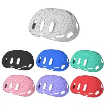 Защитный чехол для шлема для очков VR для Meta Quest 3, противоударные чехлы для гарнитуры с сенсорным контроллером, силиконовые детали чехла розовый