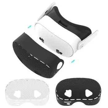 Защитный чехол для шлема виртуальной реальности, силиконовый чехол для Meta Quest 3S * белый