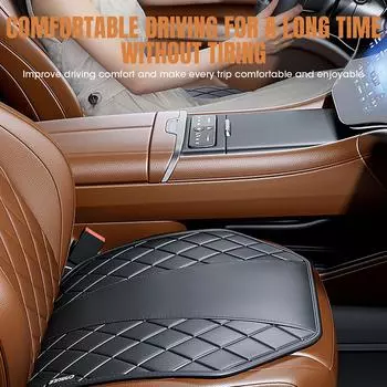 Защитный чехол для сиденья автомобиля, универсальная кожаная подушка для сиденья водителя, подушка для сиденья автомобиля, поставщик аксессуаров для интерьера чёрный