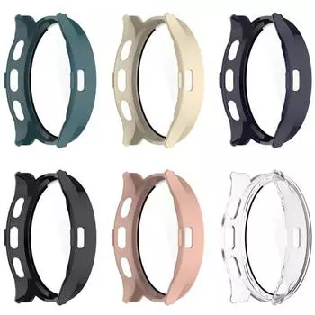 Защитный чехол для смарт-часов Yousheng для Garmin Venu3S, полная защита, высокая четкость, защита от царапин, чехол из закаленного стекла для ПК для Garmin Venu 3S чёрный