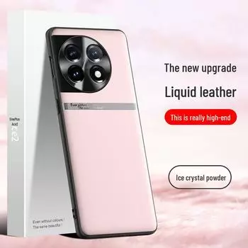 Защитный чехол для телефона OnePlus Ace2 Liquid Leather — защита от падений и загрязнений, доставка одной частью OnePlus Ace2 вишня розовый