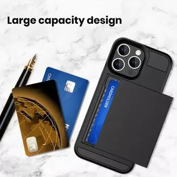 Защитный чехол для телефона, противоударный, со слотом для карт, устойчивый к царапинам, антивибрационный чехол для телефона с углами For iphone 15 Pro красный