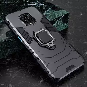 Защитный чехол для телефона с подставкой for Redmi Note 8 чёрный