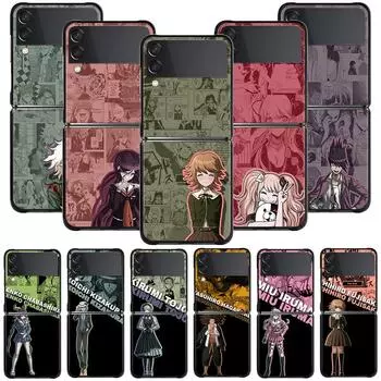 Защитный чехол для телефона Samsung Galaxy Z Flip3 5g, чехлы на заднюю панель для Samsung Z Flip Capa Black Shell Fundas Danganronpa Cartoon Samsung Z Flip3 5G