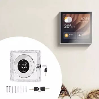 Защитный чехол для термостата, акриловая защита от пыли с 2 ключами