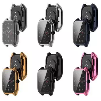 Защитный чехол для умных часов GTR 4, водонепроницаемый защитный экран, рамка, корпус для умных часов, стеклянная пленка, аксессуары чёрный