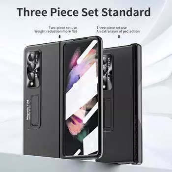 Защитный чехол для всего тела против падения для Samsung Galaxy Z Fold 4 Fold4 Fold3 Fold 3 Zfold4 Защитная пленка из закаленного стекла for Samsung Z Fold 4 чёрный