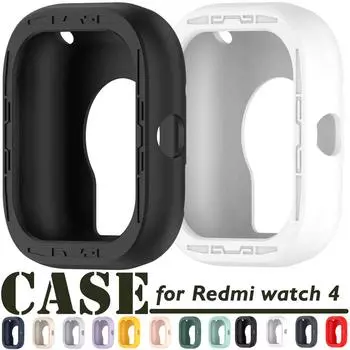 Защитный чехол для Xiaomi Redmi Watch 4, аксессуары для смарт-часов, силиконовый защитный чехол для Redmi Watch 4 for Redmi watch 4 чёрный