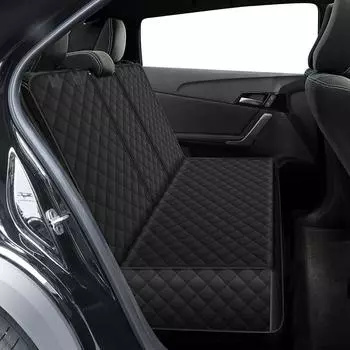 Защитный чехол для заднего сиденья автомобиля для собак, водонепроницаемый, устойчивый к грязи, чехол для сиденья для домашних животных, черный наплечный ремень, гамак, матрас для путешествий для домашних животных чёрный