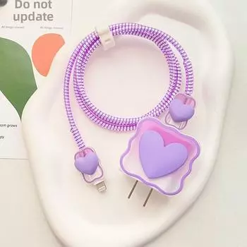 Защитный чехол для зарядки iPhone 16 с быстрой зарядкой 20 Вт, совместимый с Apple 15 Pro Max, с системой управления кабелями для iPad 2024 charger case чёрный