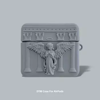 Защитный чехол Enco Free4 Oppoencoair4 Angel Oppoencofree3 Чехол для беспроводных Bluetooth-наушников R3pro Модный Wind Free2 Силиконовый Ударопрочный Air2pro OPPO Enco Air4 Prayer Angel-Gray](Ring buckle)