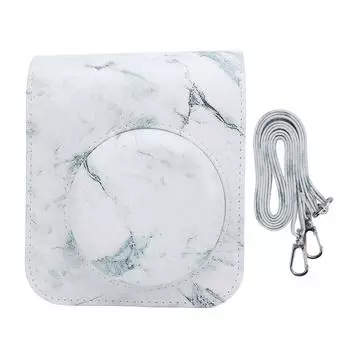 Защитный чехол из искусственной кожи для мгновенной камеры, универсальная дорожная сумка для пленочной камеры с мраморным узором и ремешком