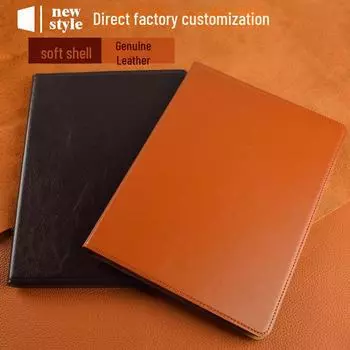 Защитный чехол из натуральной кожи для iPad Pro 11, 9.7, 10.9, 12.9, Mini 3/4/5 - универсальный чехол MINI12345 чёрный