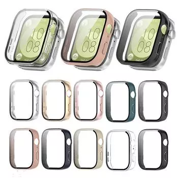 Защитный чехол из ПК и закаленного стекла для Huawei Watch Fit 3 Fit3, защитная пленка с полным покрытием, чехол-бампер чёрный