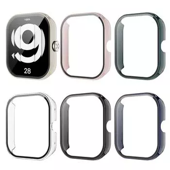 Защитный чехол из ПК + закаленного стекла для Redmi Watch 4, полноэкранный защитный чехол-бампер For Redmi Watch 4 прозрачный