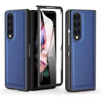 Защитный чехол из стекла с защитой от царапин для Samsung Galaxy Z Fold4 Fold 4 5g Fold3 Fold2 Fold 3 2, матовый чехол для телефона из углеродного волокна for Samsung Z Fold 2 зелёный