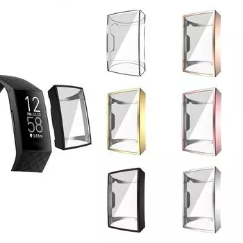 Защитный чехол из ТПУ для Fitbit Charge 5/Fitbit Charge 3 4, спортивный чехол, сменный чехол для смарт-часов, аксессуары For Fitbit Charge 5 чистый