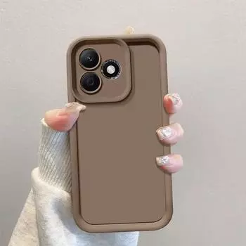 Защитный чехол из ТПУ для объектива камеры для Honor 400 Lite 5G Мягкий силиконовый противоударный чехол для Honor 400 Pro 200 Smart 100 ABR-NX1 Honor 90 Pro коричневый