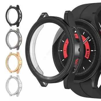 Защитный чехол из ТПУ для Samsung Galaxy Watch 5 Pro, 45 мм, полноэкранный защитный чехол-бампер Galaxy Watch 5 Pro 45mm чёрный