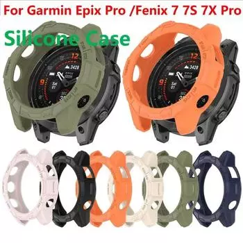 Защитный чехол из ТПУ для умных часов Garmin Epix Pro Fenix 7 7S 7X Pro, мягкий силиконовый защитный чехол, аксессуары For Fenix 7 7Pro темно-синий