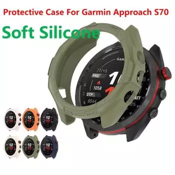 Защитный чехол из ТПУ для умных часов Garmin Approach S70 42MM 47MM, мягкий силиконовый ремешок, защитный чехол, аксессуары Approach S70 47MM зелёный