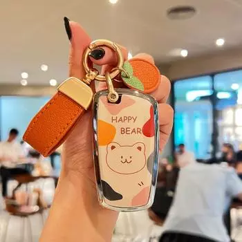 Защитный чехол из ТПУ с рисунком мультяшного медведя для BMW 3/5 серии, X3, X5, i3, 530 Key Cover BMW A model single key cover