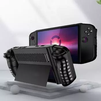 Защитный чехол из ТПУ, ударопрочный, с подставкой, защитный чехол, устойчивый к падениям, нескользящий, для игровых аксессуаров Lenovo Legion GO чёрный