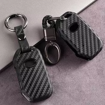 Защитный чехол из углеродного волокна для пульта дистанционного управления Kia Smart Run Key — подходит для Telluride, Stinger, Forte и K5. OPP. Single Pack