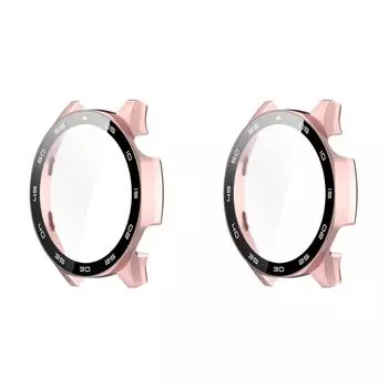 Защитный чехол из закаленного стекла для экрана Huawei Watch GT5 46 мм (Розовое золото) QD