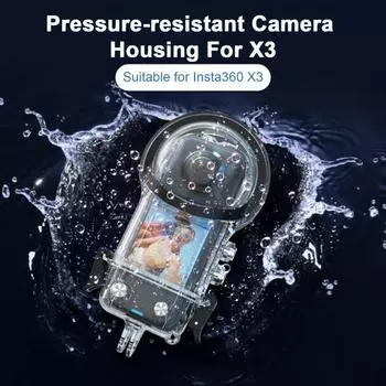 Защитный чехол из закаленного стекла для экшн-камеры, водонепроницаемая крышка корпуса для подводной съемки, герметичный защитный корпус для Insta360 X3 чистый