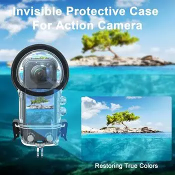 Защитный чехол из закаленного стекла для экшн-камеры, водонепроницаемая крышка корпуса для подводной съемки, герметичный защитный корпус для Insta360 X3 чистый