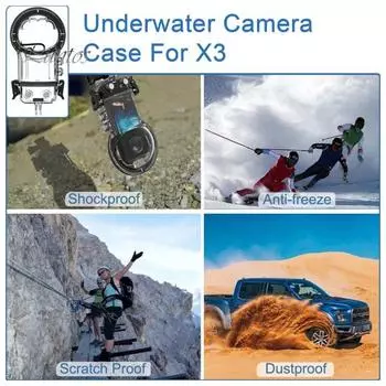 Защитный чехол из закаленного стекла для экшн-камеры, водонепроницаемая крышка корпуса для подводной съемки, герметичный защитный корпус для Insta360 X3 чистый