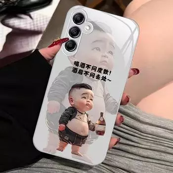 Защитный чехол из жидкого стекла для Samsung A34, A14, A20, A51, A32, S12 — полный комплект защиты от падений — мультяшный дизайн — идеально подходит для мужчин. Samsung A21S