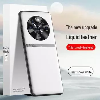 Защитный чехол из жидкой кожи для Honor Magic 4 с защитой от падения и обрастания.. Доступен как единое целое. Honor Magic 4 чёрный