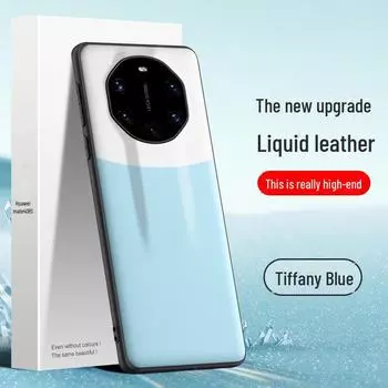 «Защитный чехол из жидкой кожи для Huawei Mate40RS — защита от падения, поставляется как единое целое» Huawei Mate40RS big hole синий/белый