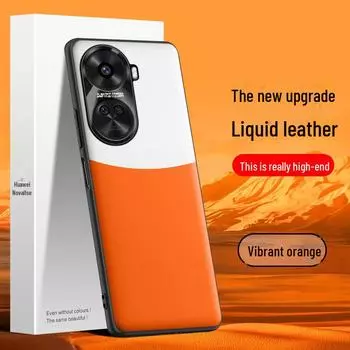 Защитный чехол из жидкой кожи для мобильного телефона Huawei Nova 11 SE, защита от падений, возможна доставка по одной штуке. Huawei nova12se фиолетовый/белый