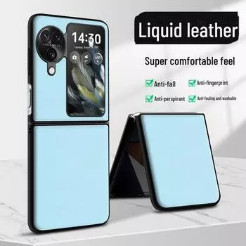 Защитный чехол из жидкой кожи для мобильного телефона Oppo Find N3 Flip, устойчивый к падениям и загрязнениям. oppo Find N3 Flip